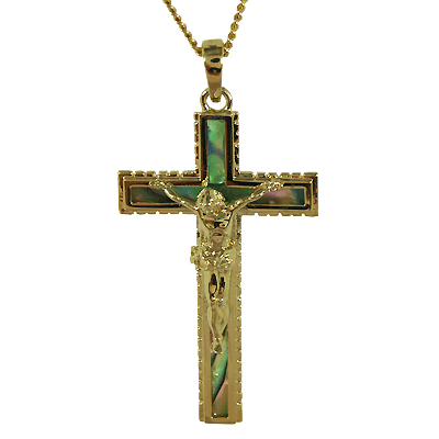 Elvis Mother of Pearl Cross