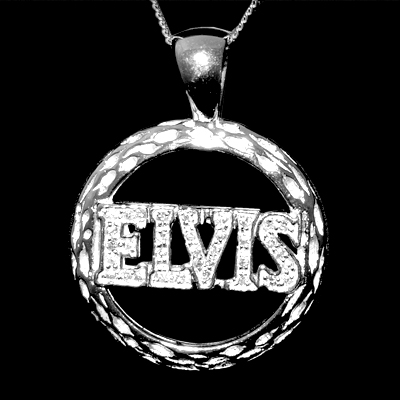 Elvis Name in Cubic Zirconium's Surrounded with a Garland - Ster