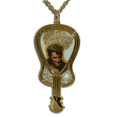 Elvis Guitar Plectrum Pendant + Elvis's Finger Print