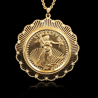 Elvis Liberty Coin Pendant