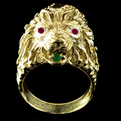 Lion Ring - 9 Karat Gold