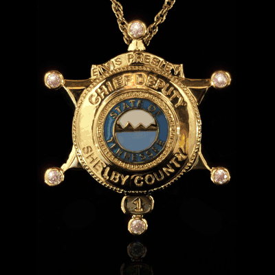 Elvis Special Deputy Sheriff Badge Pendant