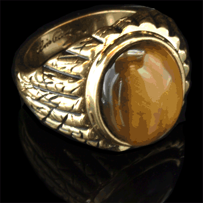 Tiger-Eye Ring - 9 Karat Gold